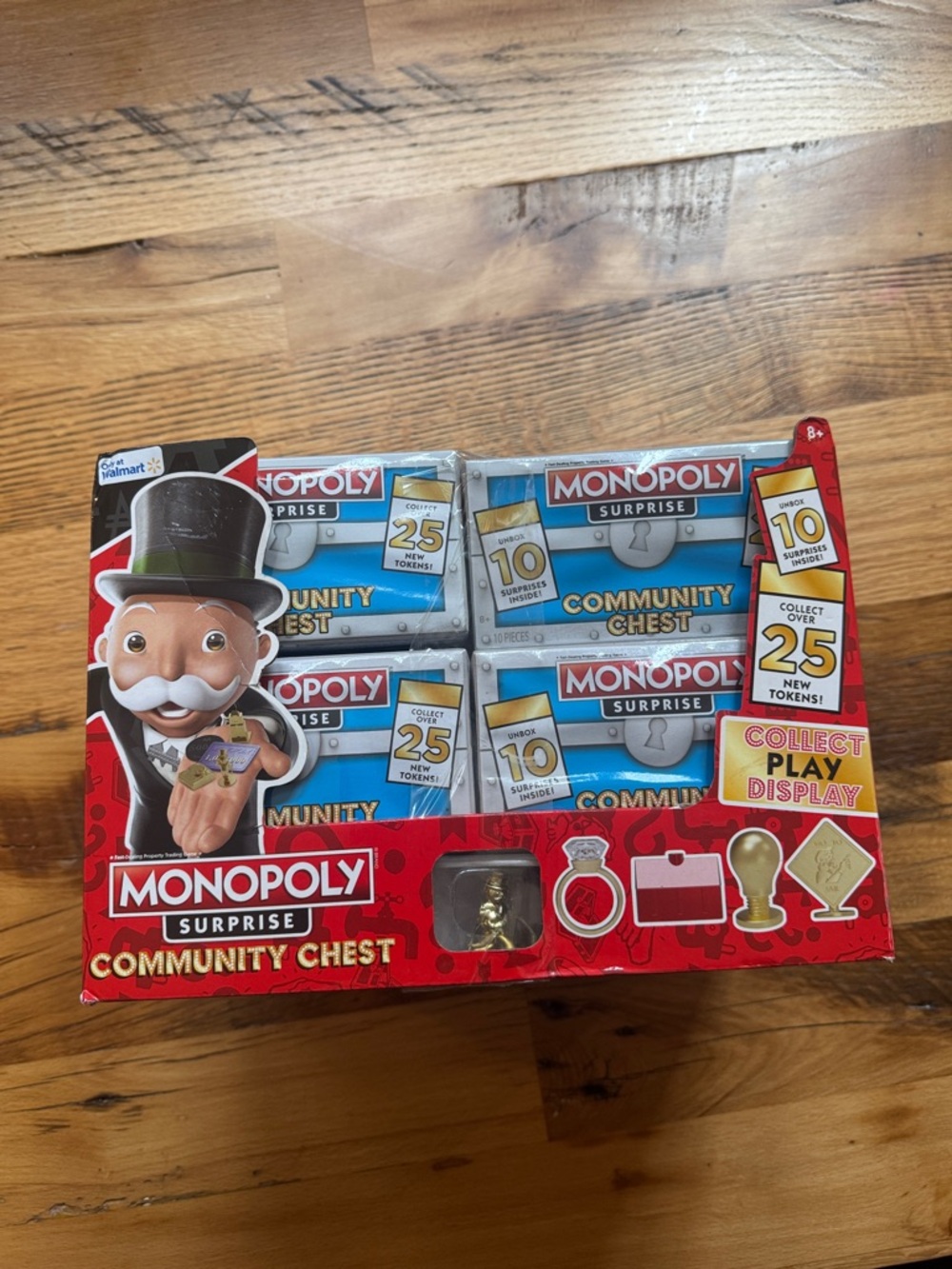 Monopoly Surprise Community Chest Exclusive Tokens 8 total- nwt